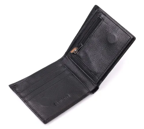 Стильний чоловічий гаманець із натуральної шкіри ST Leather 22457 Чорний