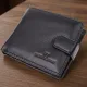 Гаманець для чоловіків зручного розміру з натуральної шкіри ST Leather 22463 Чорний