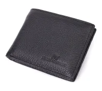 Якісний затиск із натуральної шкіри ST Leather 22472 Чорний
