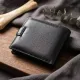 Гаманець чоловічий середнього розміру з натуральної шкіри ST Leather 22473 Чорний
