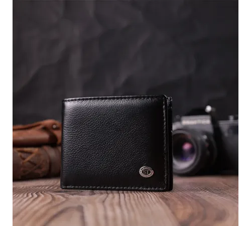 Відмінний затиск із натуральної шкіри ST Leather 22475 Чорний