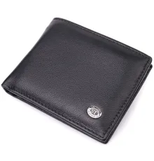 Гаманець-затиск з натуральної шкіри ST Leather 22476 Чорний