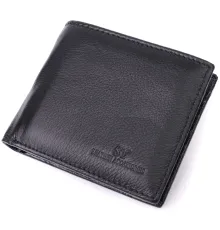 Шкіряне чоловіче портмоне із затискачем ST Leather 22481 Чорний