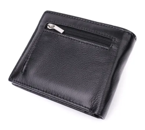 Шкіряне чоловіче портмоне із затискачем ST Leather 22481 Чорний