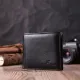Шкіряне чоловіче портмоне із затискачем ST Leather 22481 Чорний