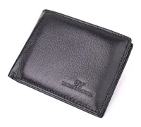 Зручне чоловіче портмоне з натуральної шкіри ST Leather 22482 Чорний