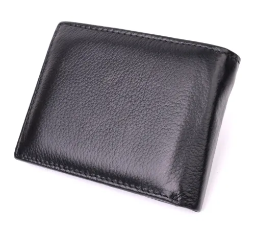 Зручне чоловіче портмоне з натуральної шкіри ST Leather 22482 Чорний
