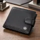 Чоловічий гаманець середнього розміру з натуральної шкіри ST Leather 22484 Чорний
