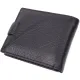 Чоловічий гаманець середнього розміру з натуральної шкіри ST Leather 22484 Чорний