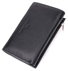 Шкіряний жіночий гаманець у три додавання ST Leather 22488 Чорний