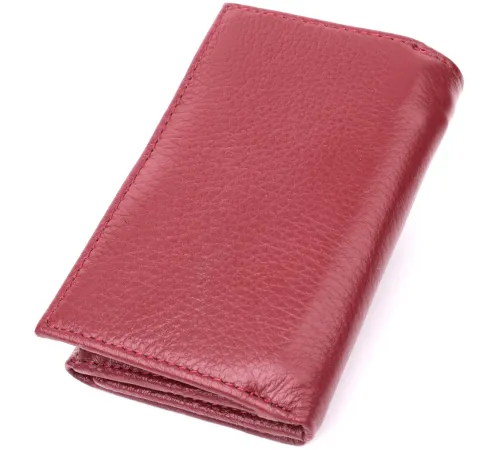 Шкіряний жіночий гаманець у три додавання ST Leather 22489 Бордовий
