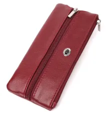Містка ключниця з натуральної шкіри ST Leather 22508 Бордовий