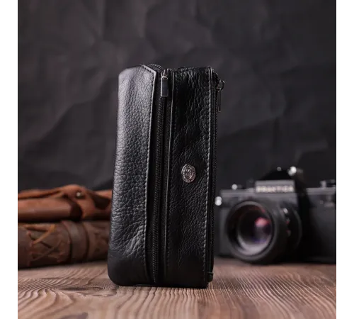 Універсальна ключниця із натуральної шкіри ST Leather 22511 Чорний