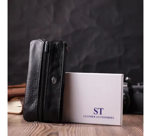 Універсальна ключниця із натуральної шкіри ST Leather 22511 Чорний