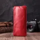 Яскрава шкіряна ключниця на блискавці ST Leather 22557 Червоний