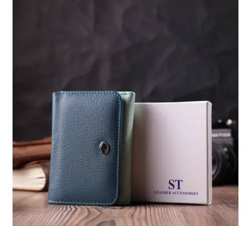 Барвистий жіночий гаманець із натуральної шкіри ST Leather 22493 Різнокольоровий