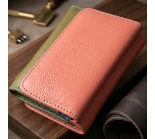 Гаманець для стильних дівчат із натуральної шкіри ST Leather 22494 Різнокольоровий