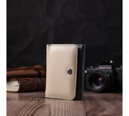 Стильний гаманець для дівчат із натуральної шкіри ST Leather 22495 Різнокольоровий