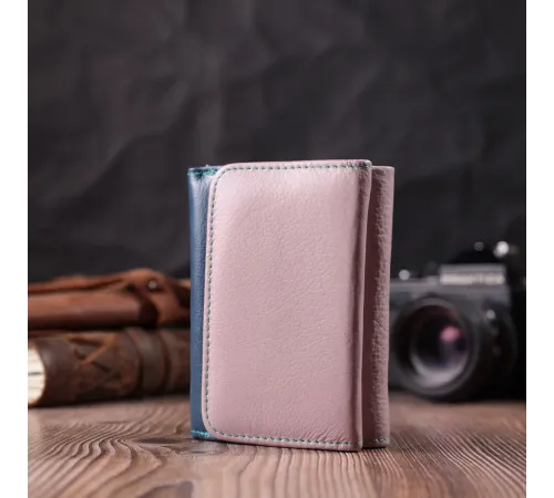 Практичний гаманець для дівчат із натуральної шкіри ST Leather 22496 Різнокольоровий