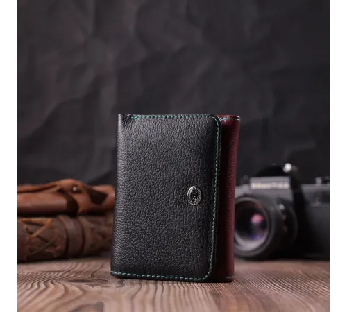Зручний гаманець для дівчат із натуральної шкіри ST Leather 22497 Різнокольоровий