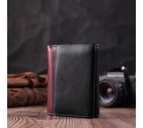 Зручний гаманець для дівчат із натуральної шкіри ST Leather 22497 Різнокольоровий