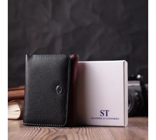 Зручний гаманець для дівчат із натуральної шкіри ST Leather 22497 Різнокольоровий