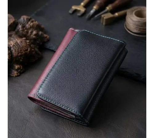 Зручний гаманець для дівчат із натуральної шкіри ST Leather 22497 Різнокольоровий