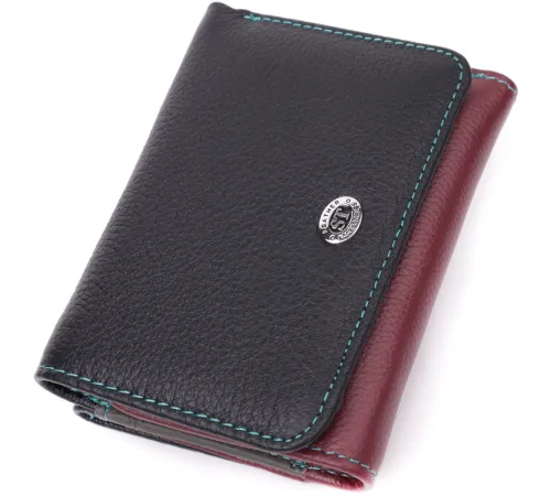 Зручний гаманець для дівчат із натуральної шкіри ST Leather 22497 Різнокольоровий