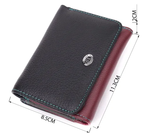 Зручний гаманець для дівчат із натуральної шкіри ST Leather 22497 Різнокольоровий