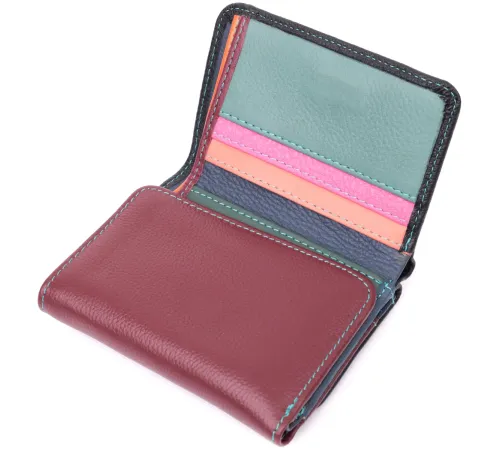 Зручний гаманець для дівчат із натуральної шкіри ST Leather 22497 Різнокольоровий