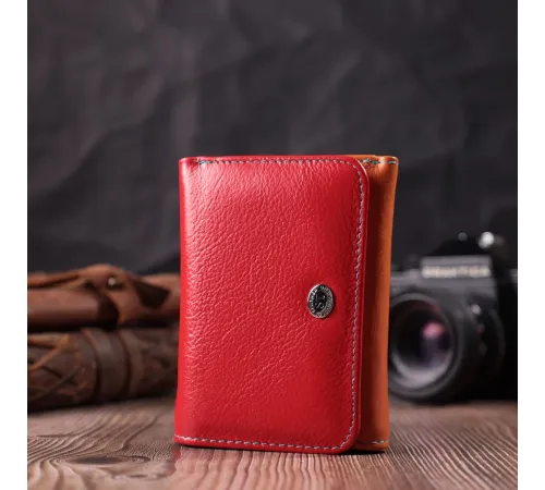 Яскравий гаманець для дівчат із натуральної шкіри ST Leather 22498 Різнокольоровий