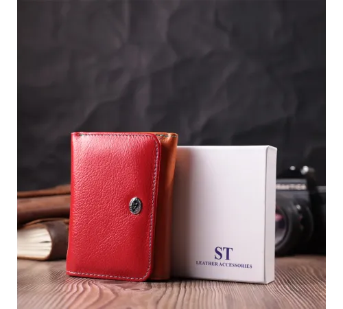 Яскравий гаманець для дівчат із натуральної шкіри ST Leather 22498 Різнокольоровий