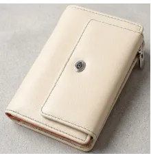 Місткий гаманець для жінок із натуральної шкіри ST Leather 22500 Білий