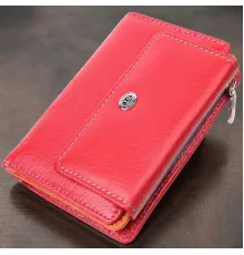 Яскравий гаманець для жінок із натуральної шкіри ST Leather 22503 Червоний