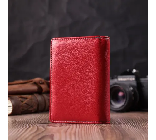 Яскравий гаманець для жінок із натуральної шкіри ST Leather 22503 Червоний