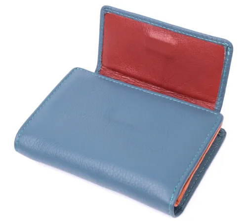 Цікавий гаманець для жінок із натуральної шкіри ST Leather 22504 Бірюзовий