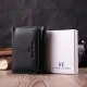 Шкіряний лаконічний гаманець для жінок ST Leather 22506 Чорний