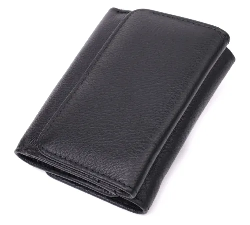 Шкіряний лаконічний гаманець для жінок ST Leather 22506 Чорний