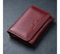 Шкіряний цікавий гаманець для жінок ST Leather 22507 Бордовий