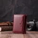 Шкіряний цікавий гаманець для жінок ST Leather 22507 Бордовий