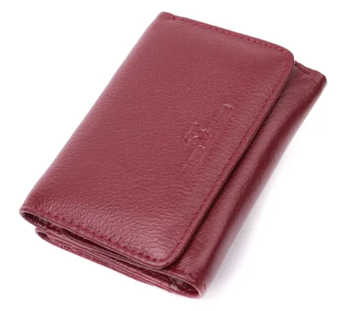 Шкіряний цікавий гаманець для жінок ST Leather 22507 Бордовий