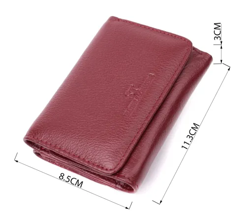 Шкіряний цікавий гаманець для жінок ST Leather 22507 Бордовий