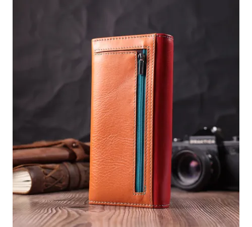 Великий гаманець для прекрасних жінок із натуральної шкіри ST Leather 22518 Різнокольоровий