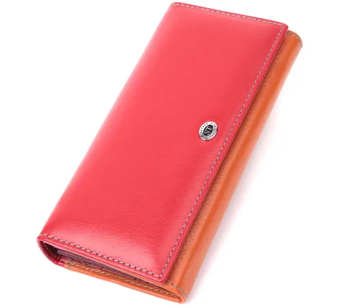 Великий гаманець для прекрасних жінок із натуральної шкіри ST Leather 22518 Різнокольоровий