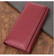 Оригінальний жіночий гаманець з натуральної шкіри ST Leather 22522 Бордовий