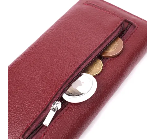 Оригінальний жіночий гаманець з натуральної шкіри ST Leather 22522 Бордовий