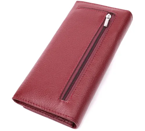 Оригінальний жіночий гаманець з натуральної шкіри ST Leather 22522 Бордовий