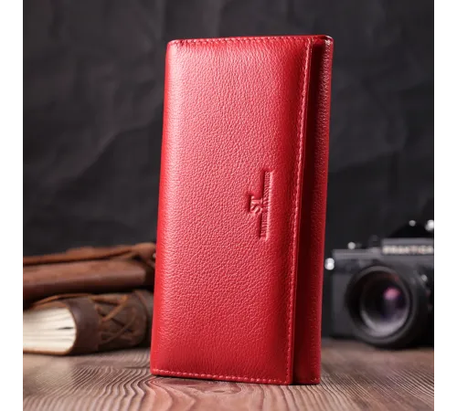 Чудовий жіночий гаманець з натуральної шкіри ST Leather 22524 Червоний