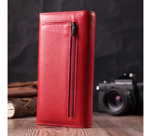Чудовий жіночий гаманець з натуральної шкіри ST Leather 22524 Червоний