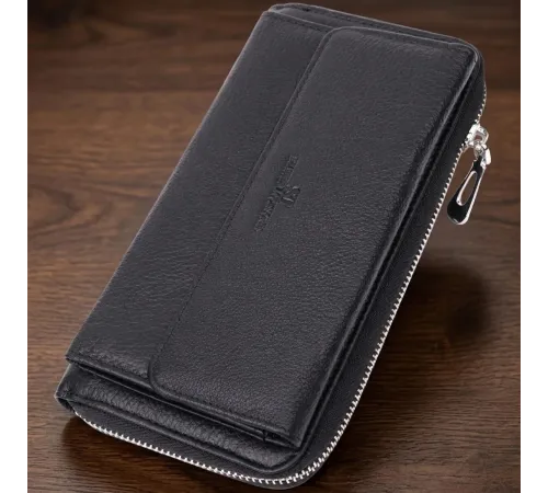 Функціональний гаманець-клатч унісекс з натуральної шкіри ST Leather 22529 Чорний